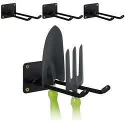 Relaxdays 4xWANDHAKEN , Metall, Kunststoff , 9x7.5x24 cm , Freizeit & Co, Heimwerken, Werkzeug