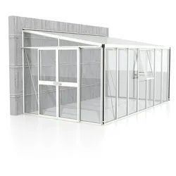 Vitavia Gewächshaus Helena 11900 inkl. 2 Seitenfenstern - 11,8 m2 -weiß