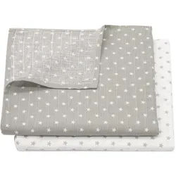 Zollner Spucktücher, 2er-Set, 120x120 cm, 100% Baumwolle, farblich sortiert , Multicolor , Textil , 120x120 cm , Oeko-Tex® Standard 100 , Pflegen, Babypflegeprodukte