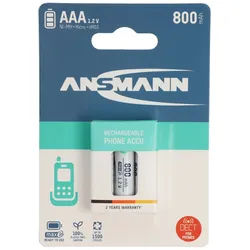Telefon Akku AAA NiMH 800mAh ideal für schnurlose DECT Telefon