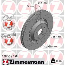 ZIMMERMANN Bremsscheiben belüftet vorne rechts links für Mercedes Benz SL C Klasse GLC Amg Gt 400.5527.70