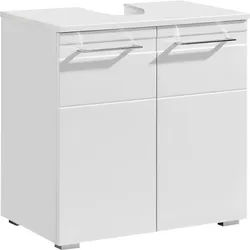 Xora Waschbeckenunterschrank , Weiß , Metall , 60x61x38 cm , Made in Germany , Typenauswahl , Badezimmer, Badmöbel, Waschbeckenunterschränke