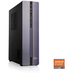 CSL Gemini Slim V24711 PC (AMD Ryzen 7 8700G, 16 GB RAM, 1000 GB SSD, Luftkühlung) schwarz