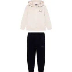 EA7 für Jungen. 7B000031_AF10380 Trainingsanzug Style beige (8Años= 130cm), Lässig, Sportlich, Baumwolle, Multisport, Langarm, Kinderbekleid