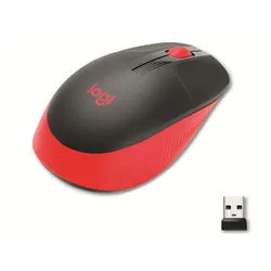 Logitech LOGITECH Funkmaus M190, 1000 dpi, 3 Tasten, rot Mäuse