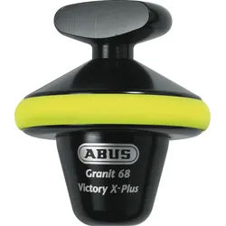 ABUS Granit Victory XPLus 68 Half-Round-Lock Bremsscheibenschloss, schwarz-gelb für Männer