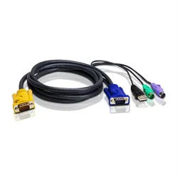 ATEN 2L-5303UP PS/2 VGA Anschlusskabel, schwarz, 3 m