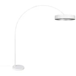Musterring Led-Stehleuchte , Silberfarben, Weiß , Metall , 200 cm , Farben fixierbar, Fußschalter, Farbtemperaturwechsler , Lampen & Leuchten, Leuchtenserien