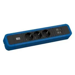 Bachmann Steckdosenleiste 3-fach bl 1xUSB 2m 350.308 35° IP20 1,5qmm