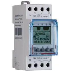 Legrand 412641 AlphaRex3 D22 230VAC digital Wochenzeitschaltuhr 2-Kanal 2TE