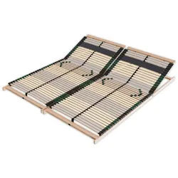 Lattenrost besonders stabil, Beco, Kopfteil verstellbar, Lattenrost 160x200 cm, bestehend aus 2x Lattenrost 80x200 cm, 7 Zonen, bis 200 kg belastbar, hergestellt in Deutschland, Selbstmontage 160 cm x 200 cm