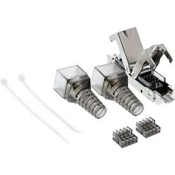 INLINE Kabelverbinder Cat,6A, geschirmt, schmale Ausführung