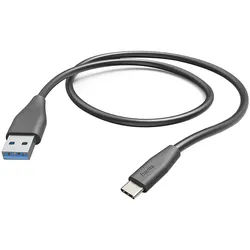 HAMA USB-Ladekabel USB-A - USB-C, 1,5 m, Schwarz