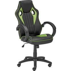 Carryhome Gamingstuhl , Grün, Schwarz , Metall, Kunststoff, Textil , Drehkreuz , 61.5x111-121x66 cm , inklusive Armlehnen , Büromöbel, Bürostühle, Gaming-Sessel
