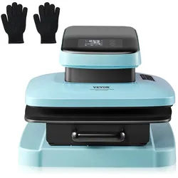 VEVOR Automatische Hitzepresse, 381 x 381 mm intelligente T-Shirt-Presse mit automatischer Entriegelung, heizt sich schnell und gleichmäßig auf, Sublimations-Hitzepresse für T-Shirts, Sublimation, Vin