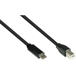Kabelmeister USB-Kabel, (100 cm) schwarz