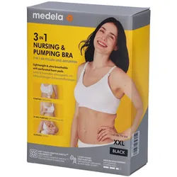 medela 3-in-1 Still- und Abpump-BH schwarz, Gr. XXL