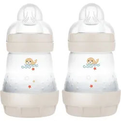 MAM Perfect Star Anti-colic Bottle Anti-Kolik-Flasche 0m+ Beige 2x160 ml