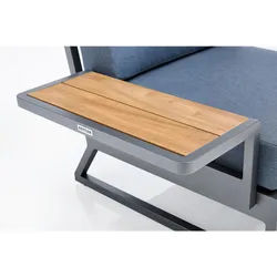 Kettler Universalablage , Anthrazit, Teakfarben , Holz, Metall , Teakholz , massiv , eckig , 27x24x61 cm , Gartenmöbel, Gartentische, Garten-Beistelltische