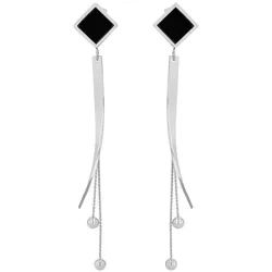 Adelia ́s Paar Ohrhänger Damen Ohrringe – Ohrstecker aus Edelstahl, Ideal als Geschenk – dezent und elegant silberfarben