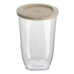 Koziol Vorratsdose CONNECT DRY STORAGE M, 1,5 Liter, Luftdichte und umweltfreundliche Frischhaltedose für Reis oder Kaffeebohnen, Farbe: beige