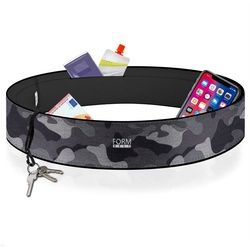 Formbelt Laufgürtel für Handy, Lauftasche, Jogging Gürtel, Handytasche zum Joggen Tasche laufen Hüfttasche für Smartphones z.B. Iphone 12, Galaxy 21 Xiaomi Laufgürtel Herren, Laufgürtel Damen, marathon, jogging, sportlaufgürtel, bauchtasche sport, lauftasche schwarz M