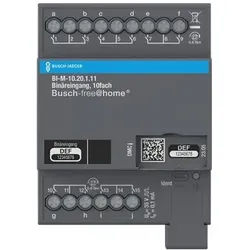 Busch-Jaeger BI-M-10.20.1.11 Binäreingang, 10-fach, potentialfrei, REG, 4 TE, grau, Busch-free@home®