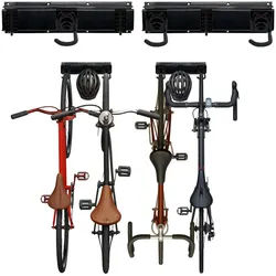 Relaxdays Fahrrad-Wandhalterung , Schwarz , Metall, Kunststoff , 40.5x10x1.5 cm , Freizeit & Co, Sport & Fitness, Fahrräder, Fahrradzubehör