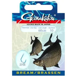 Gamakatsu Stipphaken Gamakatsu Brassen LS-2210 60cm Blau - 10 gebundene Angelhaken