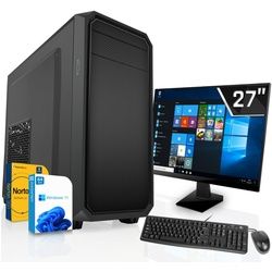 SYSTEMTREFF Business-PC-Komplettsystem (27", Intel Core i5 11600K, UHD 750, 8 GB RAM, 256 GB SSD) schwarz