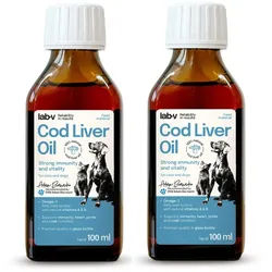 Lab-v Cod Liver Oil - 100% Lebertran für Hund und Katze 2x100 ml