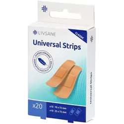 Livsane Classic Universel - Pansements 2 tailles : 19 x 72 mm & 25 x 72 mm