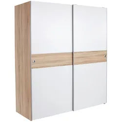 Schwebetürenschrank Wiki ca. 170x196 cm Weiß/Eiche