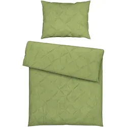 Novel Bettwäsche , Grün , Textil , Abstraktes , 140x200 cm , atmungsaktiv, schadstoffgeprüft , Heimtextilien, Bettwäsche & Leintücher, Bettwäsche