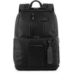 Piquadro Brief Laptoprucksack mit iPad-Fach schwarz