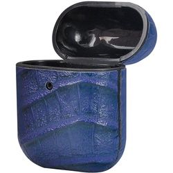 TERRATEC Air Box - Tasche für Kopfhöhrer - Polycarbonat - croco blue - für Apple AirPods (1. Generation, 2. Generation)