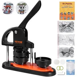VEVOR Buttonmaschine Knopfmachermaschine 58mm 100 Stk. Badge Punch Press, Buttonpresse, DIY Badge Press Machine Button Badge Maker für Personalisiertes Abzeichen inkl. Zauberbuch und Kreisschneider