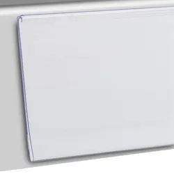 Scannerschiene DBR, selbstklebend, mit C-Raste 105 mm | 1000 mm | zum Kleben (Standardklebeband), PVC, transparent