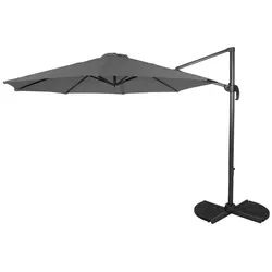 Gardenson Ampelschirm , Anthrazit, Schwarz , Textil , 300x250x356 cm , 360° drehbar, gastro- und objekttauglich, höhenverstellbar, regenabweisend, UV-beständig, wetterfest, mit Belüftung, geeignet für Balkon , Sonnenschutz, Sonnenschirme