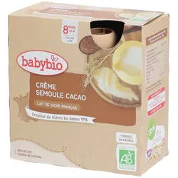 Babybio Grieß Kakao - Biologische Babynahrung - Dessert - Snacks - ab 8 Monaten