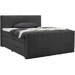 Boxspringbett Malaga Schwarz ca. 180x200cm