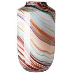 Fink Dekovase SANCHO Glasvase - merhfarbig aus Opalsglas - H. 27cm x Ø 18,5cm - Vase (1x Vase, Blumenhalter - Glasgefäß), Glas Blumenvase Laterne Tischvase Kerzenhalter - Vielseitig & Elegant bunt