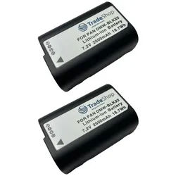 Trade-Shop 2x Akku passend für Panasonic DMW-BLK22 DMW-BLK22E DMW-BLK22GK Kamera-Akku Li-Ion 2600 mAh (7,2 V)