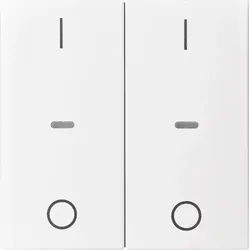 Berker Abdeckung Tastsensor-Modul 2-fach polarweiß matt 80962399