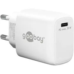 Goobay USB-CTM PD Schnellladegerät (25 W) weiß - 1x USB-CTM-Anschluss (Power Delivery) - weiß