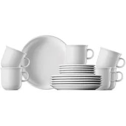 Thomas Porzellan Kaffeeservice Kaffeeset 18-tlg. mit Bechern - TREND Weiß - 1 Set (18-tlg), 6 Personen, Porzellan, Porzellan, spülmaschinenfest, mikrowellengeeignet weiß