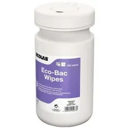 ECOLAB Eco-Bac Wipes Desinfektionstücher, Alkoholische Tücher zur Oberflächendesinfektion, 1 Box = 6 Dosen à 150 Tücher = 900 Stück