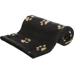 Barney blanket fleece 150 × 100 cm black/beige