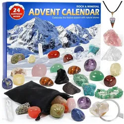 LuxusKollektion Schmuck-Adventskalender Adventskalender 2024 Kinder Heilsteine Fossilien Edelsteine
