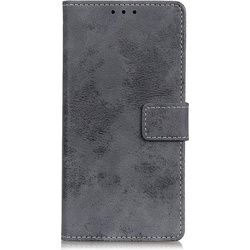 MU Style Vintage Leder Bookcover Series (Galaxy S22), Smartphone Hülle, Grau